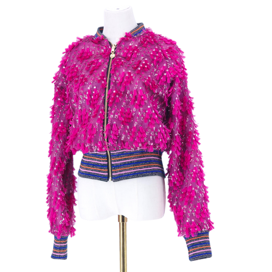 Large Cerise Fine Tassels