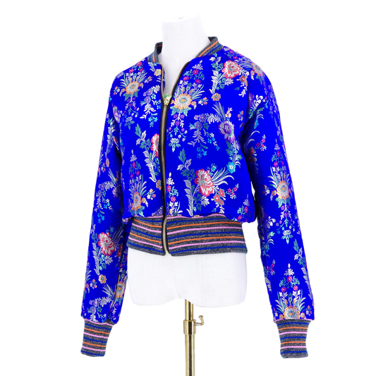 Large Electric Blue Jacquard