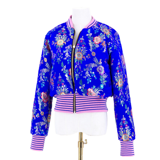 Medium Electric Blue Jacquard