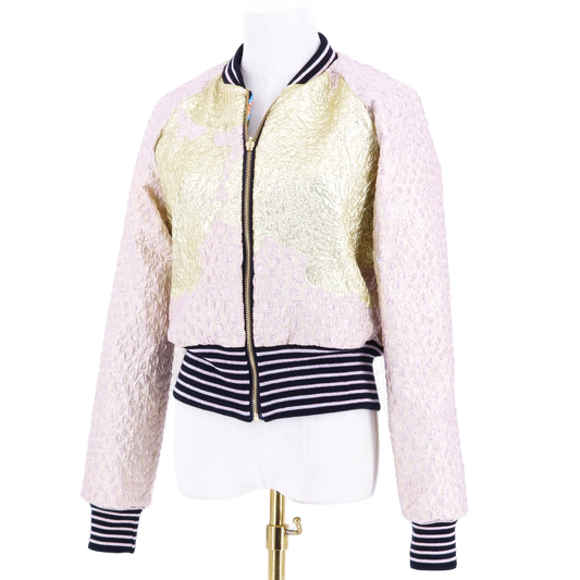 Medium Blush Pink and Gold Brocade