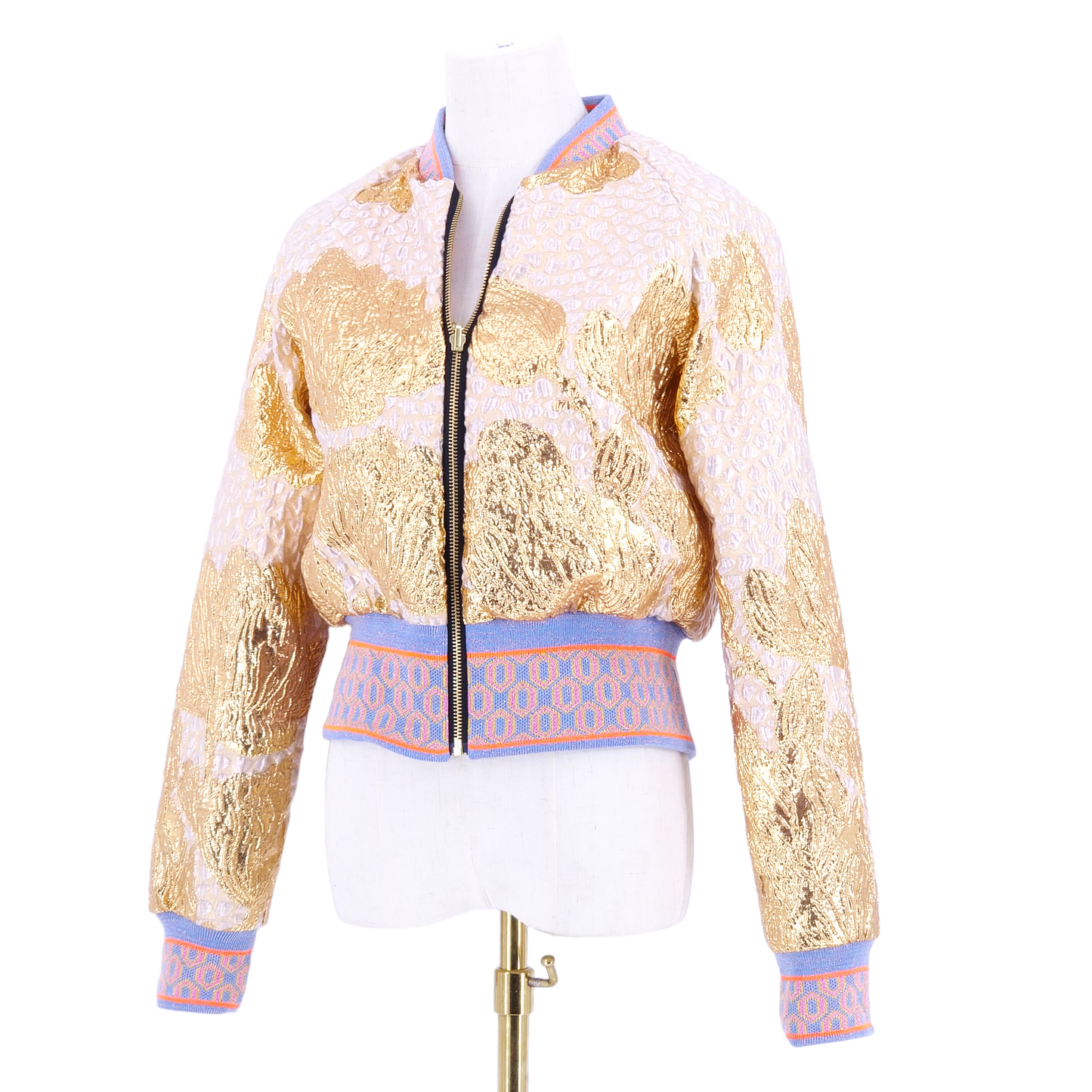 Small Peach and Bronze Brocade