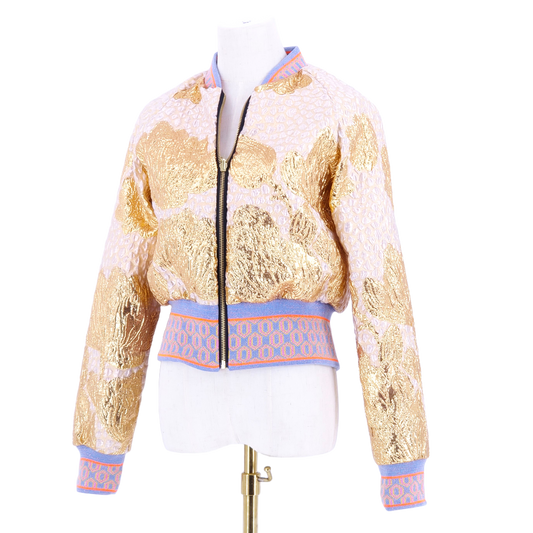 Small Peach and Bronze Brocade