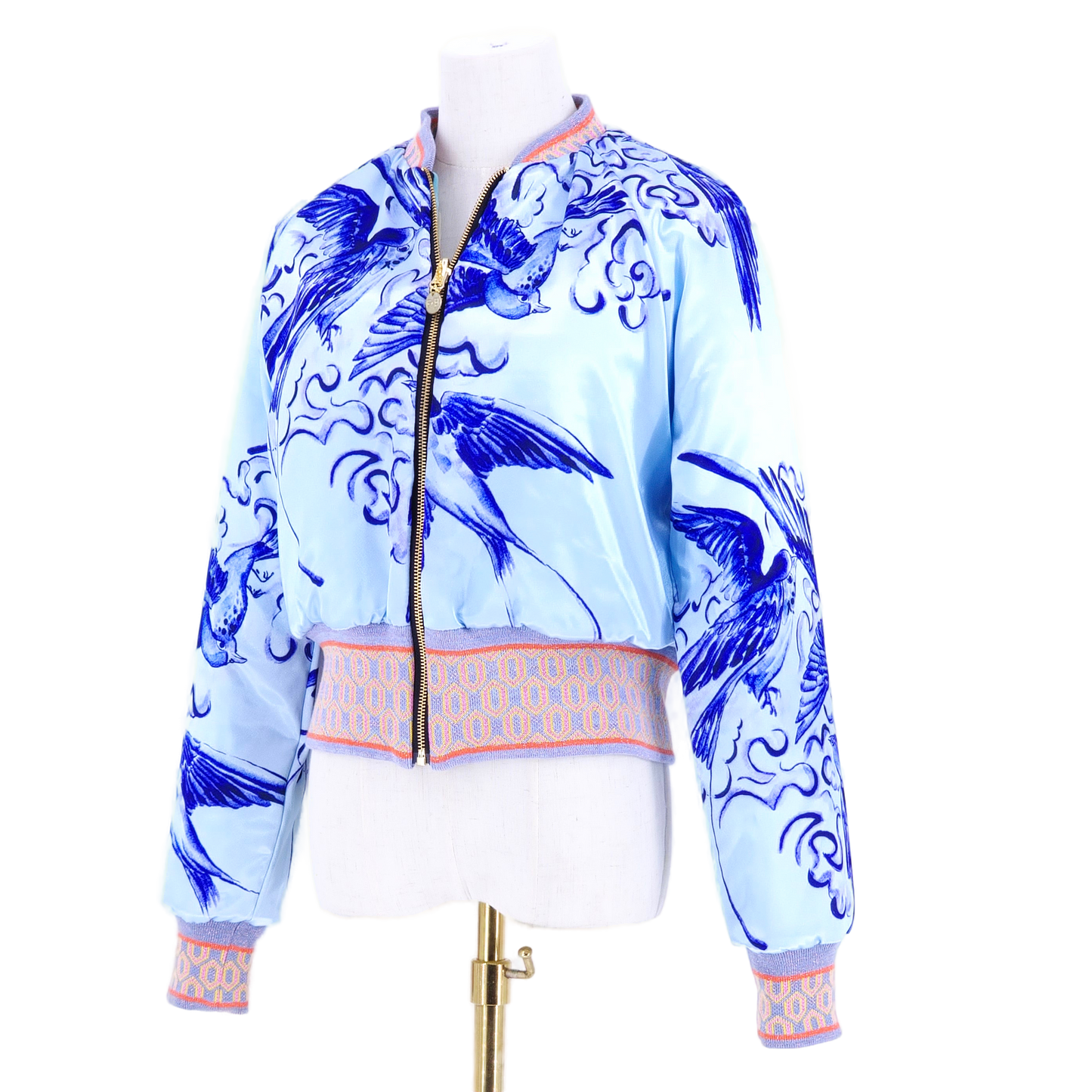 Medium Aqua Quilted Velvet