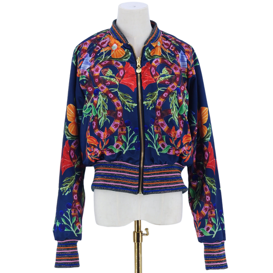 Large Pink Flying Flamingo Brocade