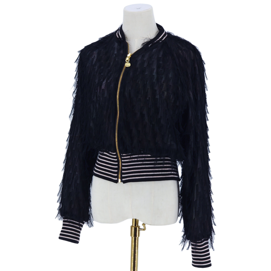 Medium Black Fine Tassels