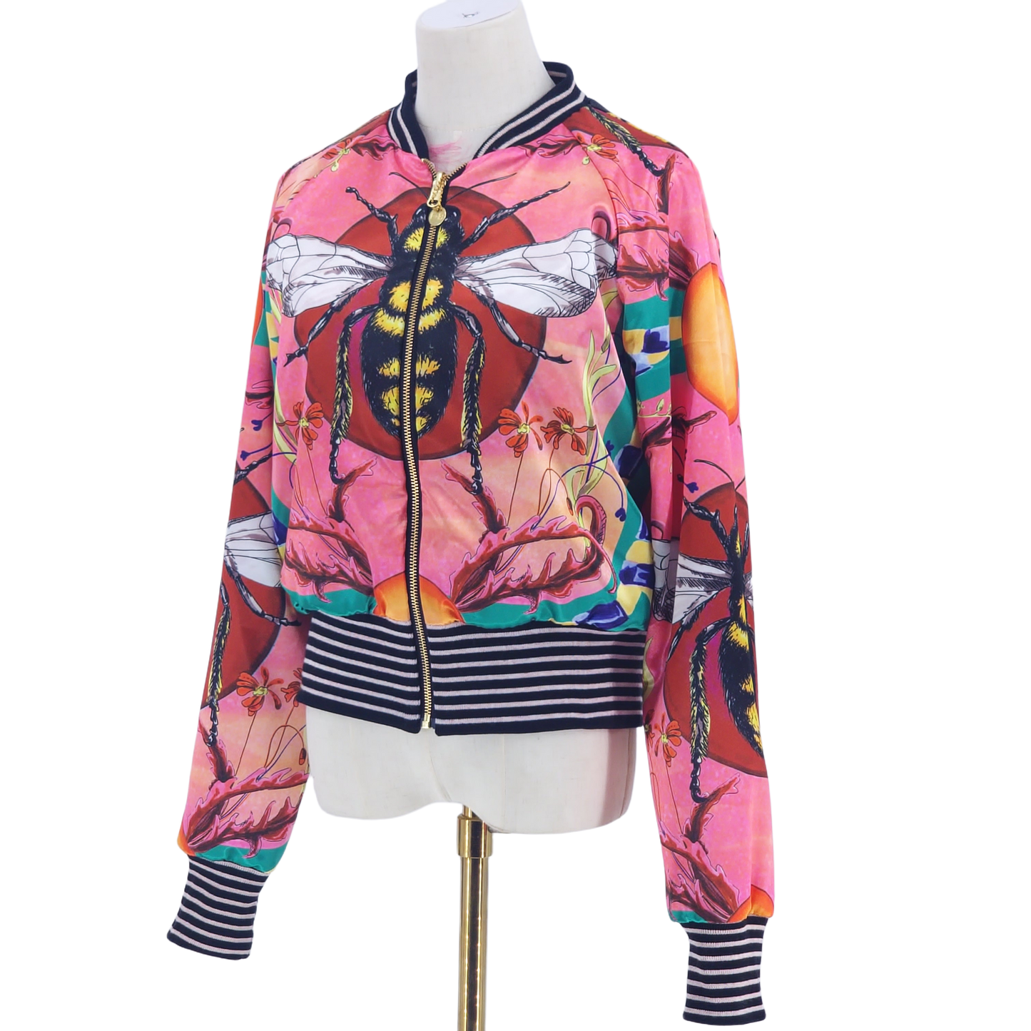 Large Pink Flying Flamingo Brocade