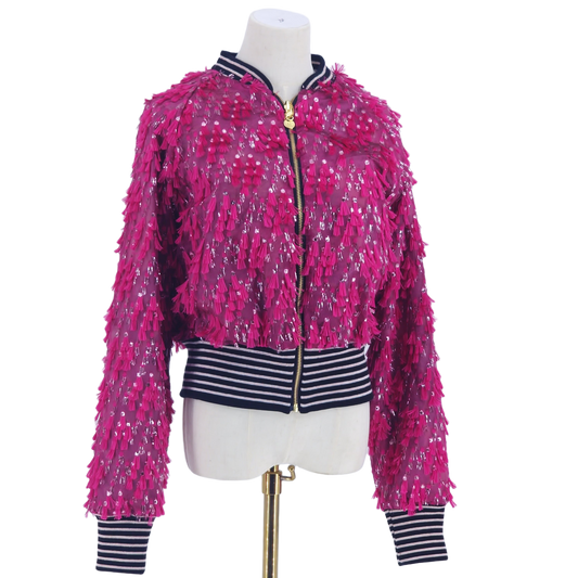 Large Cerise Fine Tassels