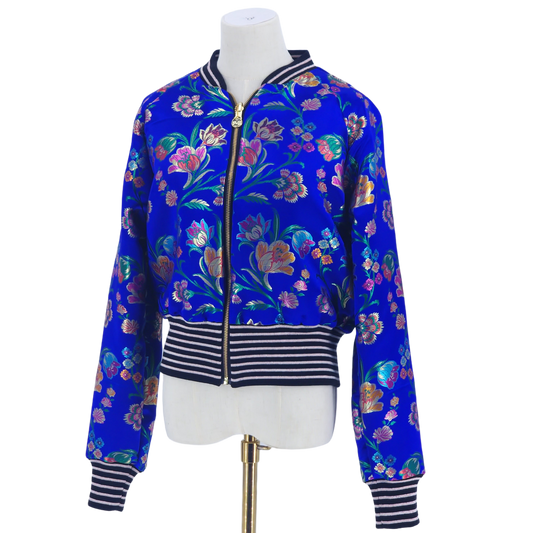 Large Electric Blue Jacquard