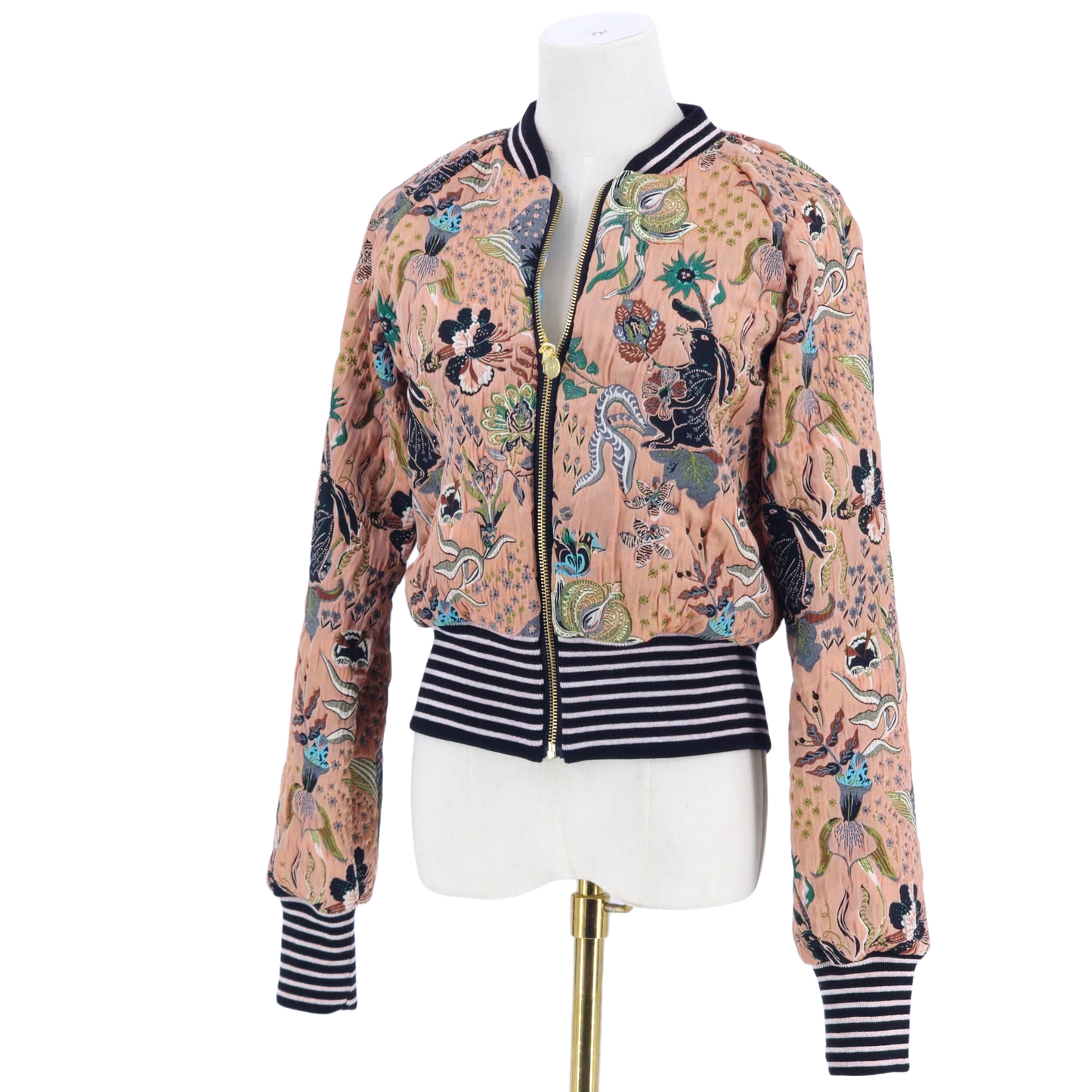 Medium Blush Peach Bunny Jacquard