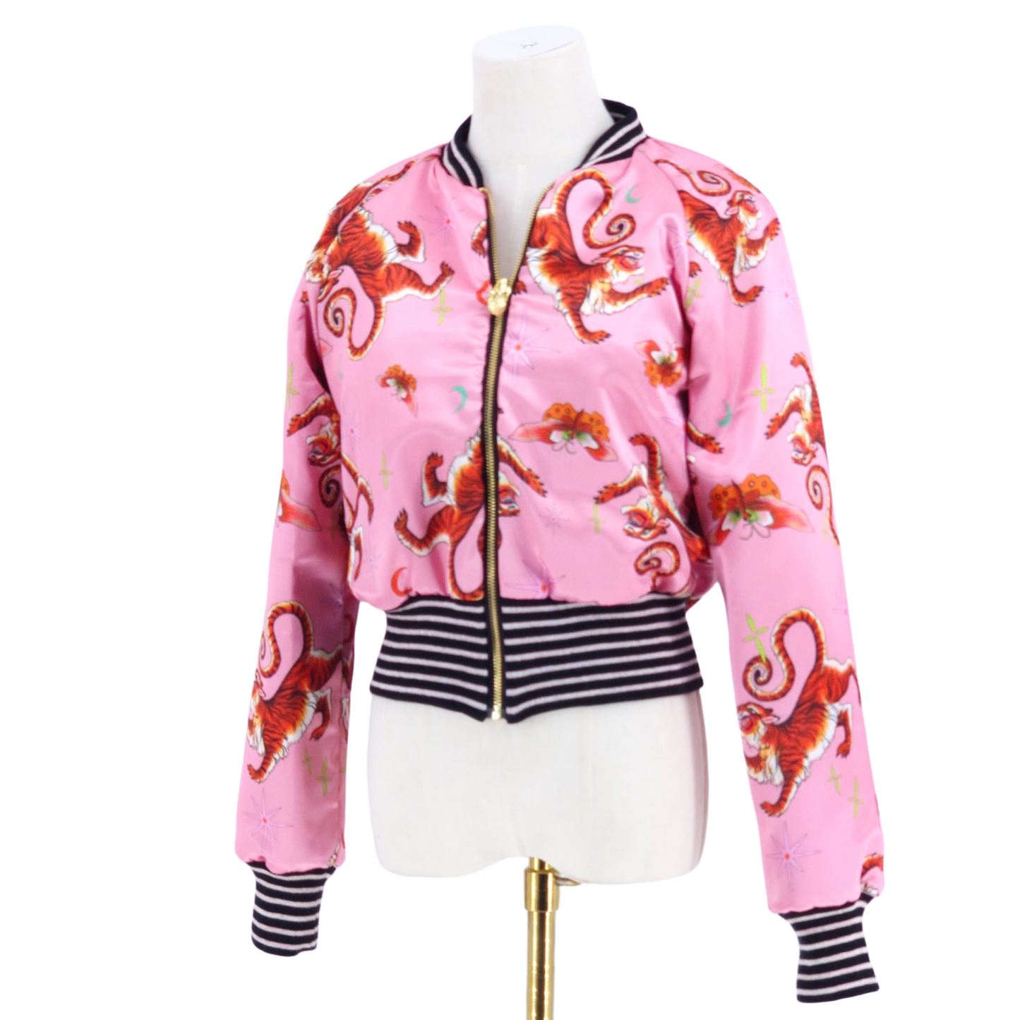 Small Pink and Gold Floral Brocade