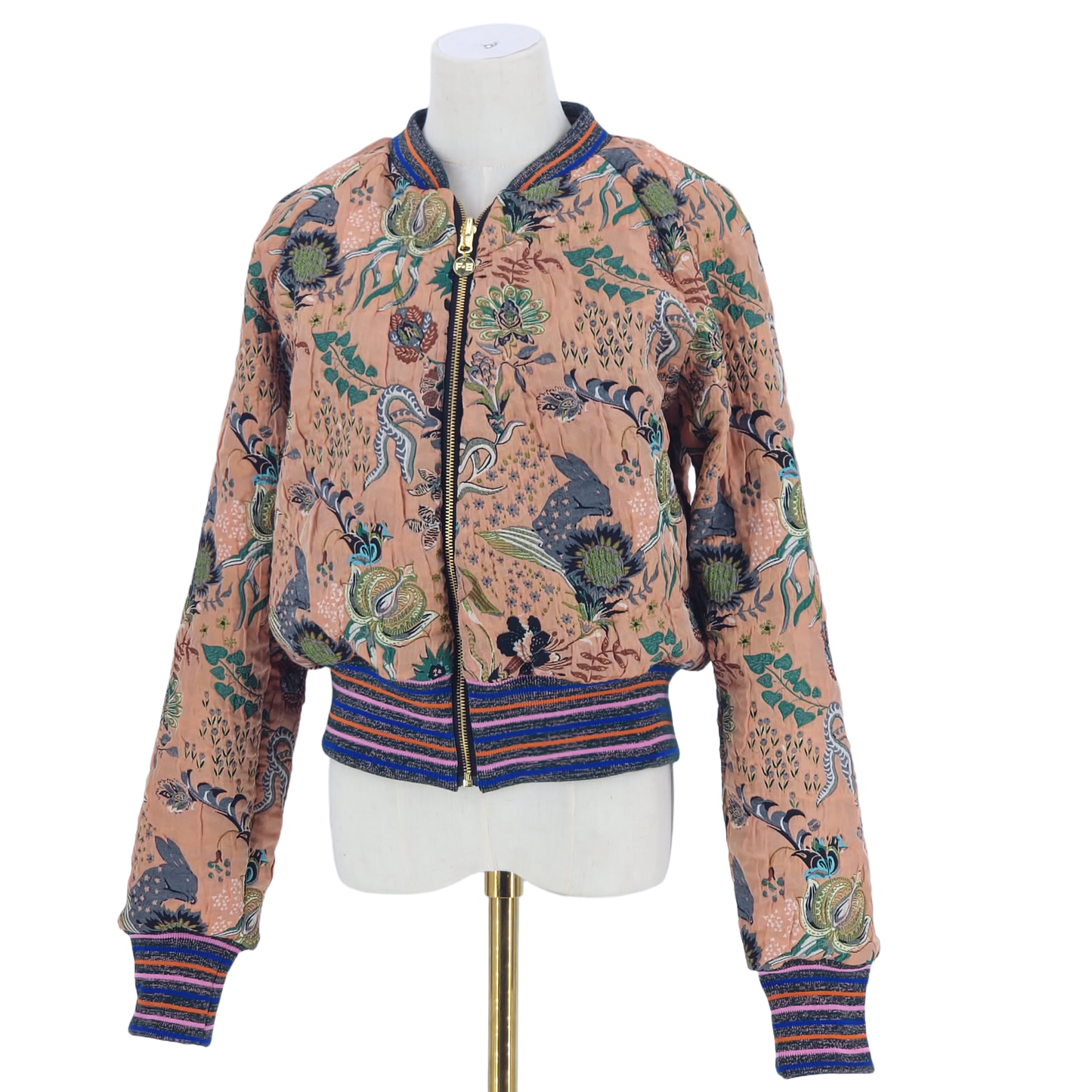Large Blush Peach Bunny Jacquard