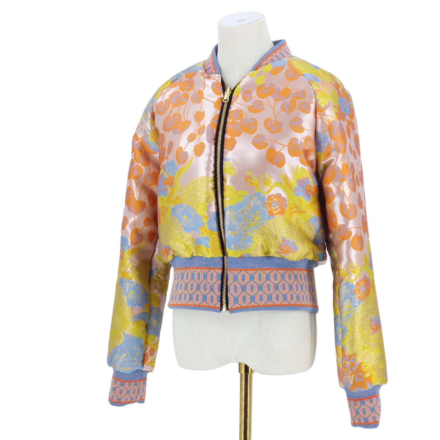 Medium Peach, Orange and Yellow Jacquard