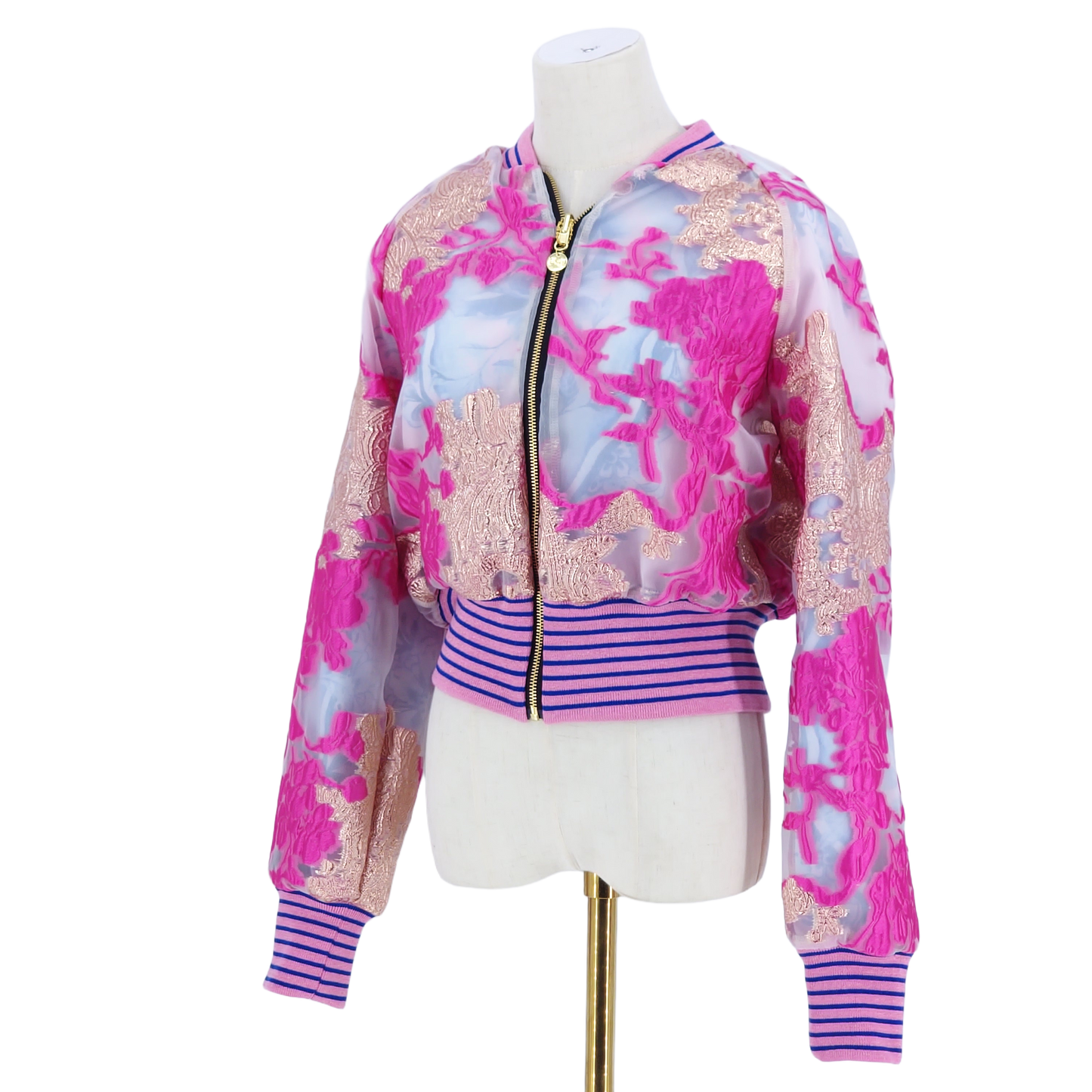 Medium Pink and Gold Brocade