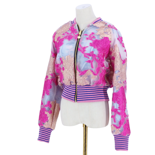 Medium Pink and Gold Brocade