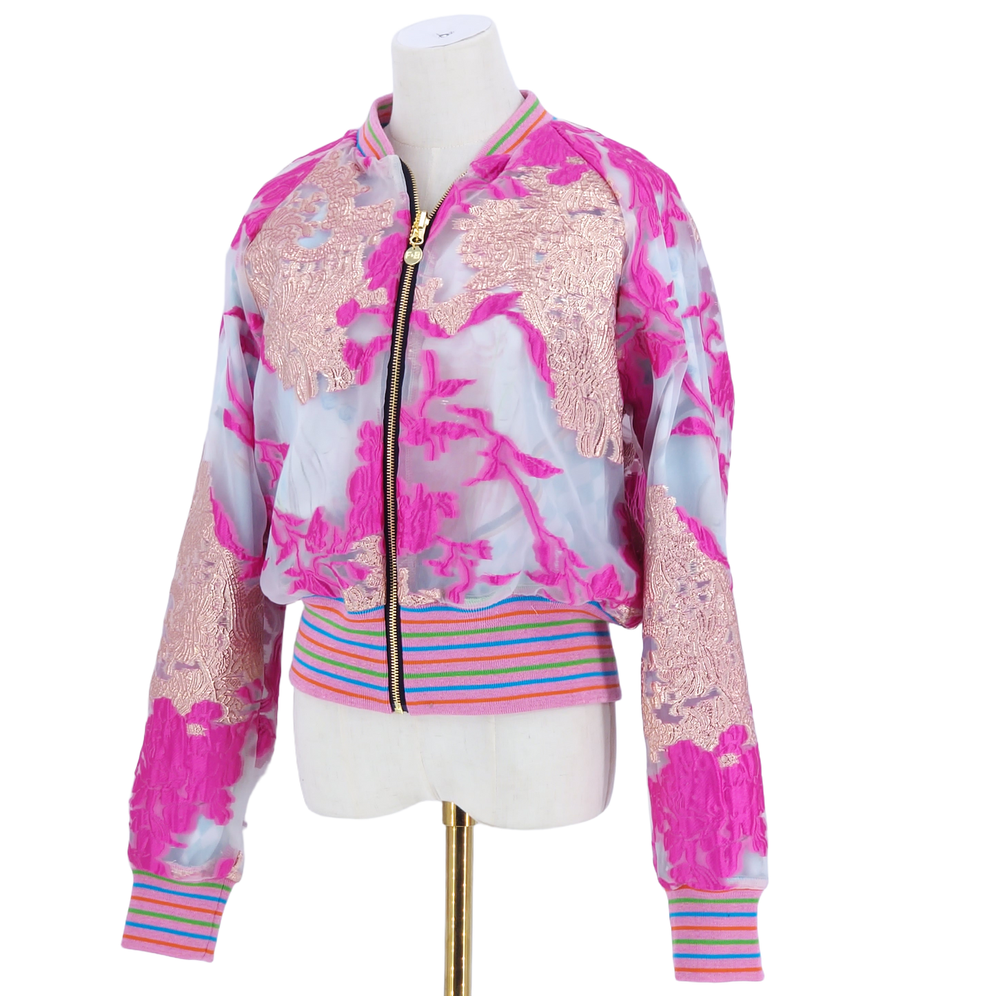 Large Pink and Gold Brocade