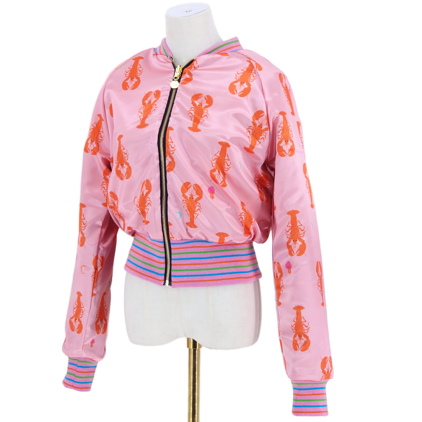 Large Mint, Pink and Orange Jacquard
