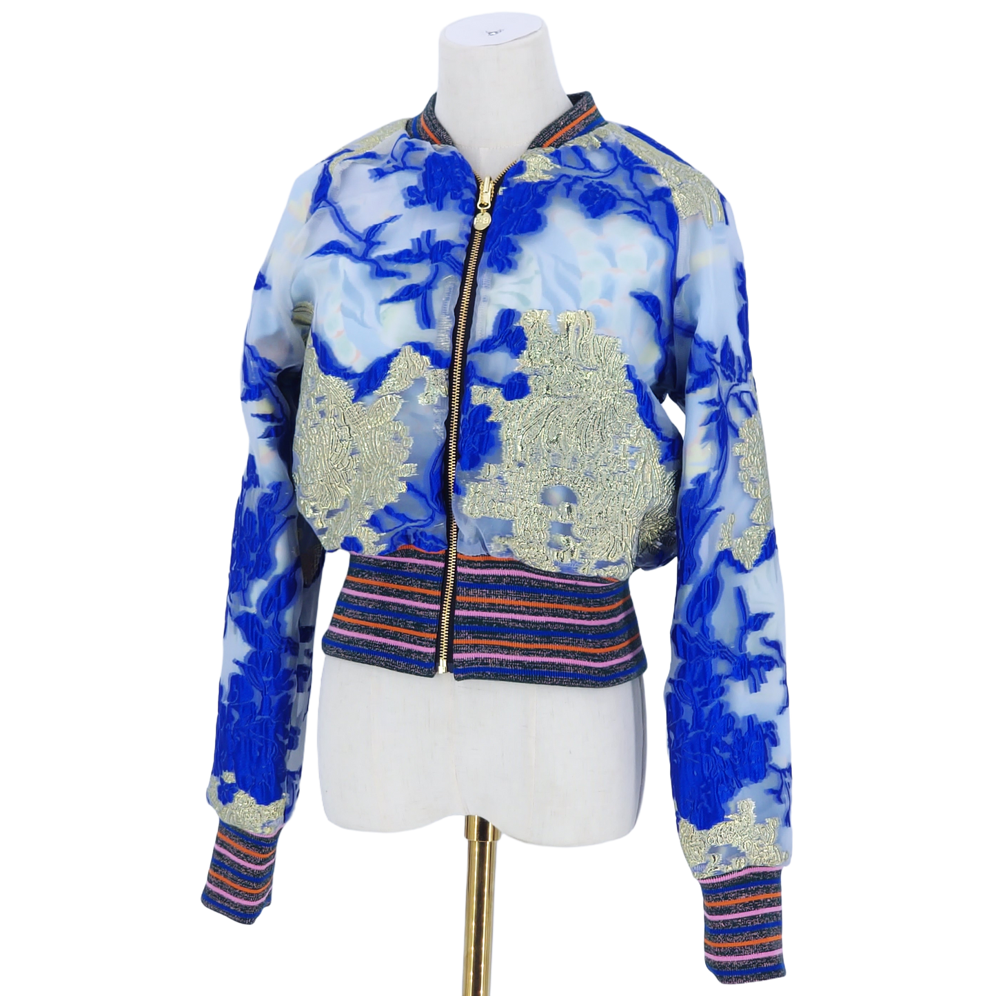 Small Gold and Blue Brocade