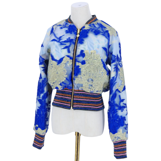 Small Gold and Blue Brocade