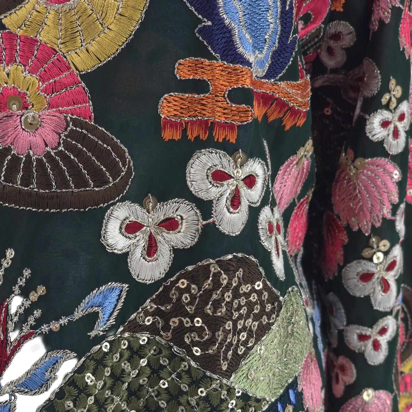 Small Green Landscape Embroidered
