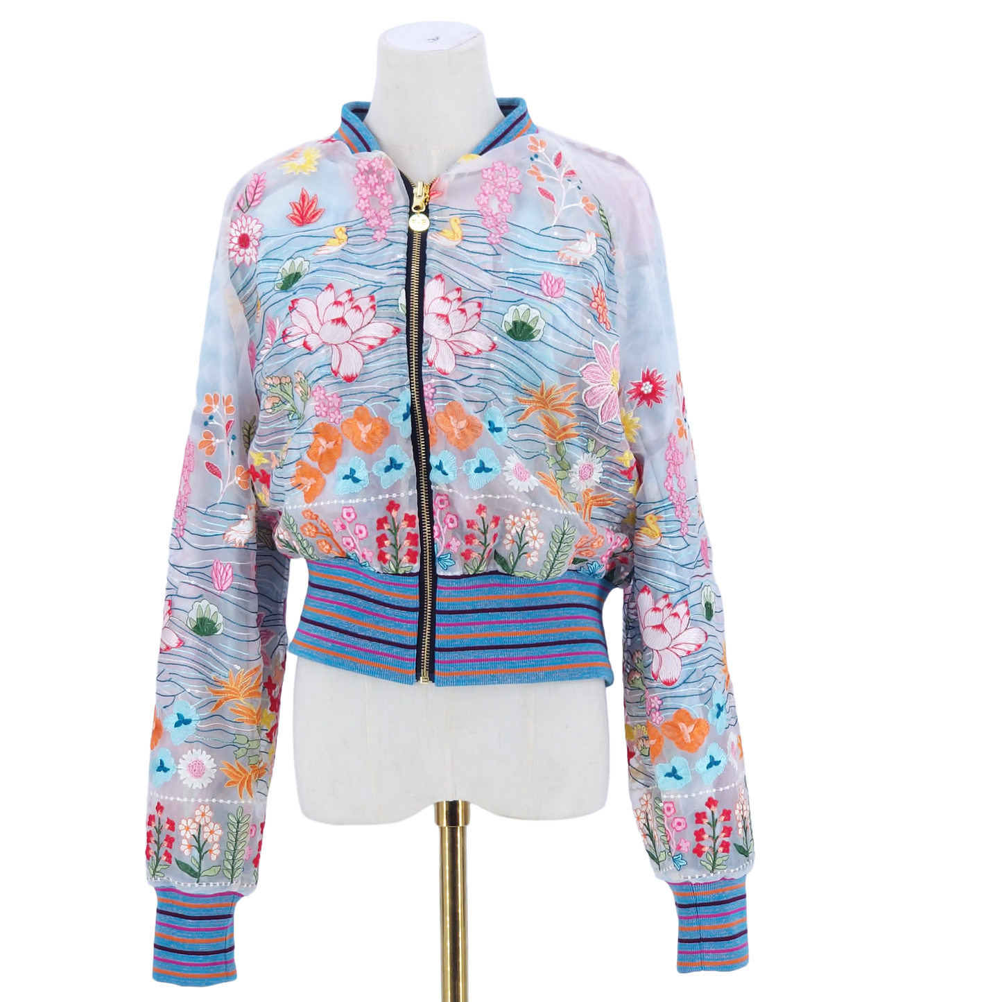 Large Pond Life Embroidered
