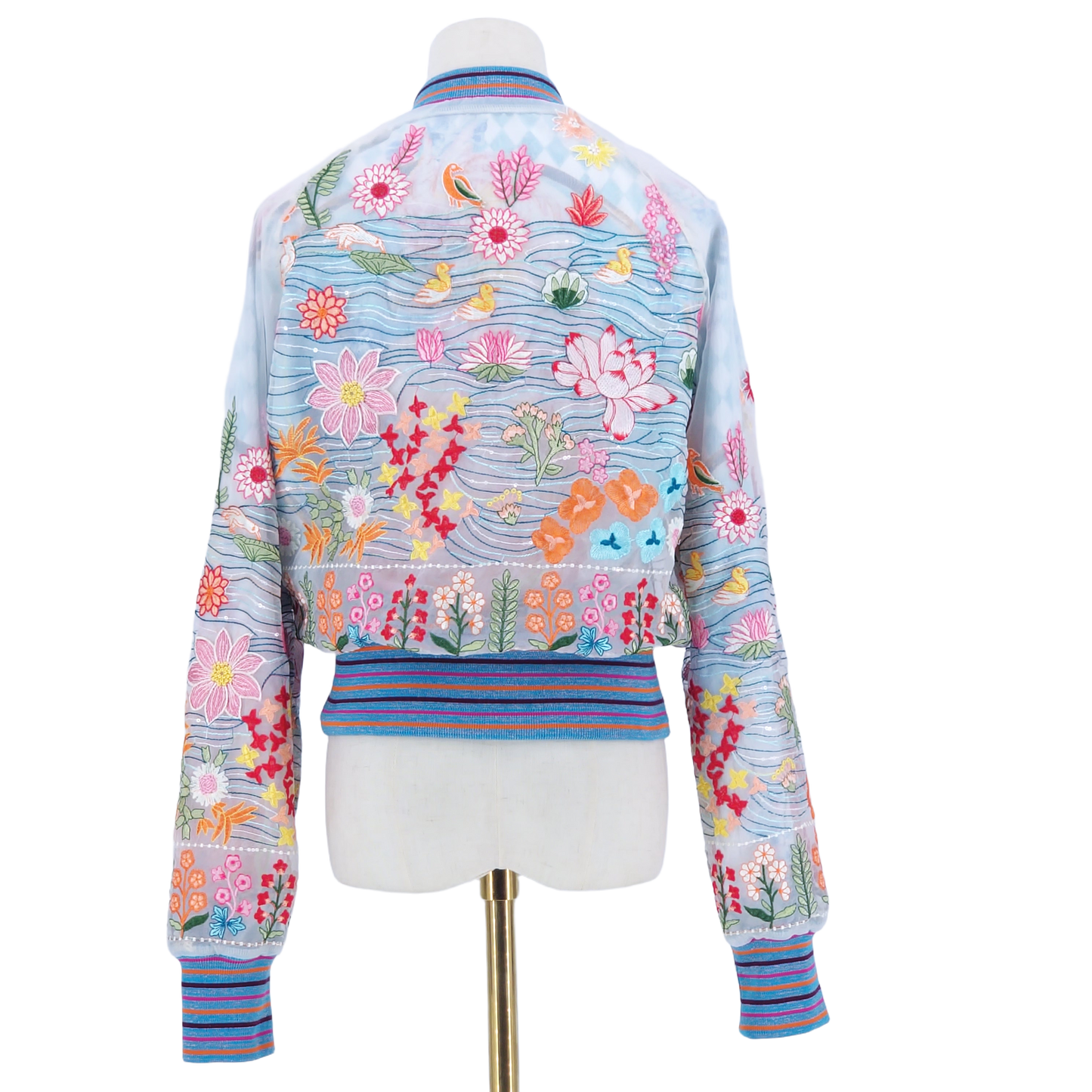 Large Pond Life Embroidered
