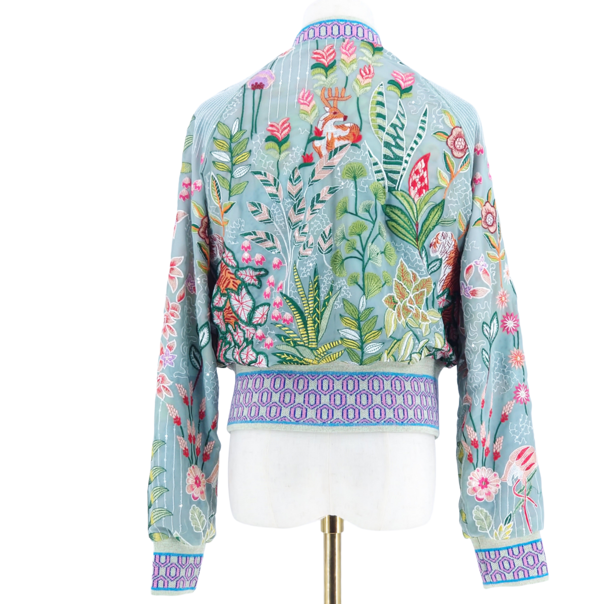 Medium Sage Country Life Embroidered