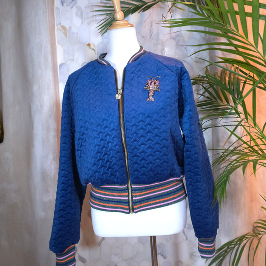 Large Bright Navy Quilted