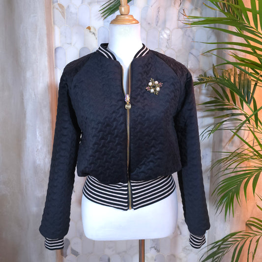 Medium Black Quilted