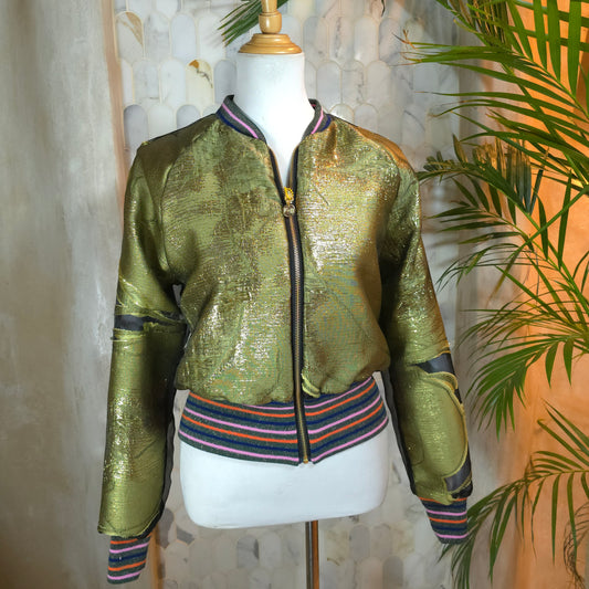 Medium Green Brocade