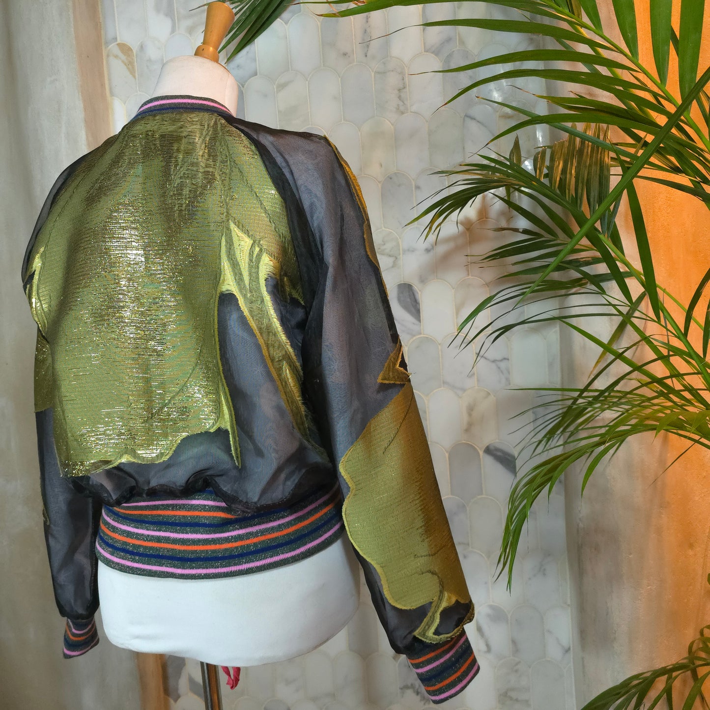 Medium Green Brocade