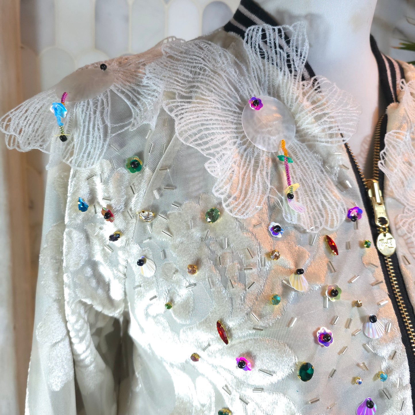 Small Hand Beaded Gems and Shells