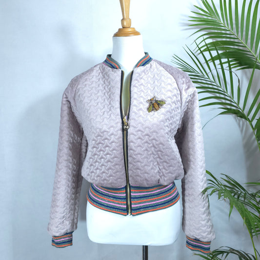 Medium Pale Pink Quilted Velvet