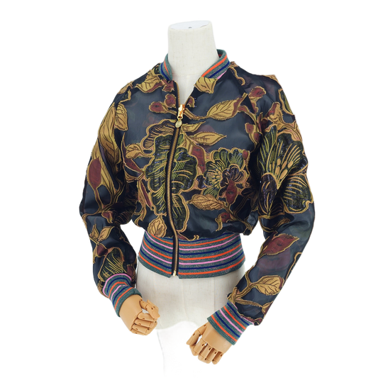Small Faded Gold, Olive and Bordeaux Brocade
